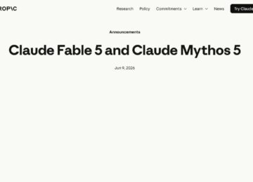 Anthropic公式サイトのClaude Fable 5発表ページ